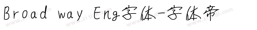 Broad way Eng字体字体转换